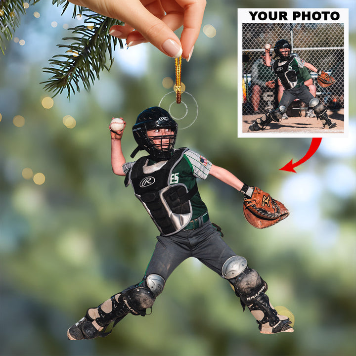 Diamond Guard - Personalized Photo Mica Ornament - Christmas Gift For Family Members