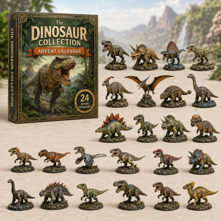 CHRISMAST KICKOFF 40% OFF - Dinosaur World Realm Advent Calendar 2026 - 24-Day Festive Countdown, Acrylic Charms Blind Box - Gift For Dinosaur Lovers AC0TH063