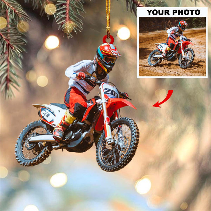 Personalized Photo Mica Ornament - Motocross Dirt Bikes ARNO001