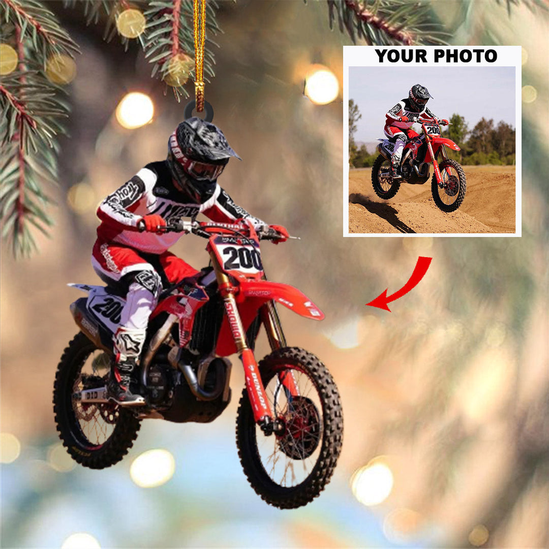 Personalized Photo Mica Ornament - Motocross Dirt Bikes ARNO001