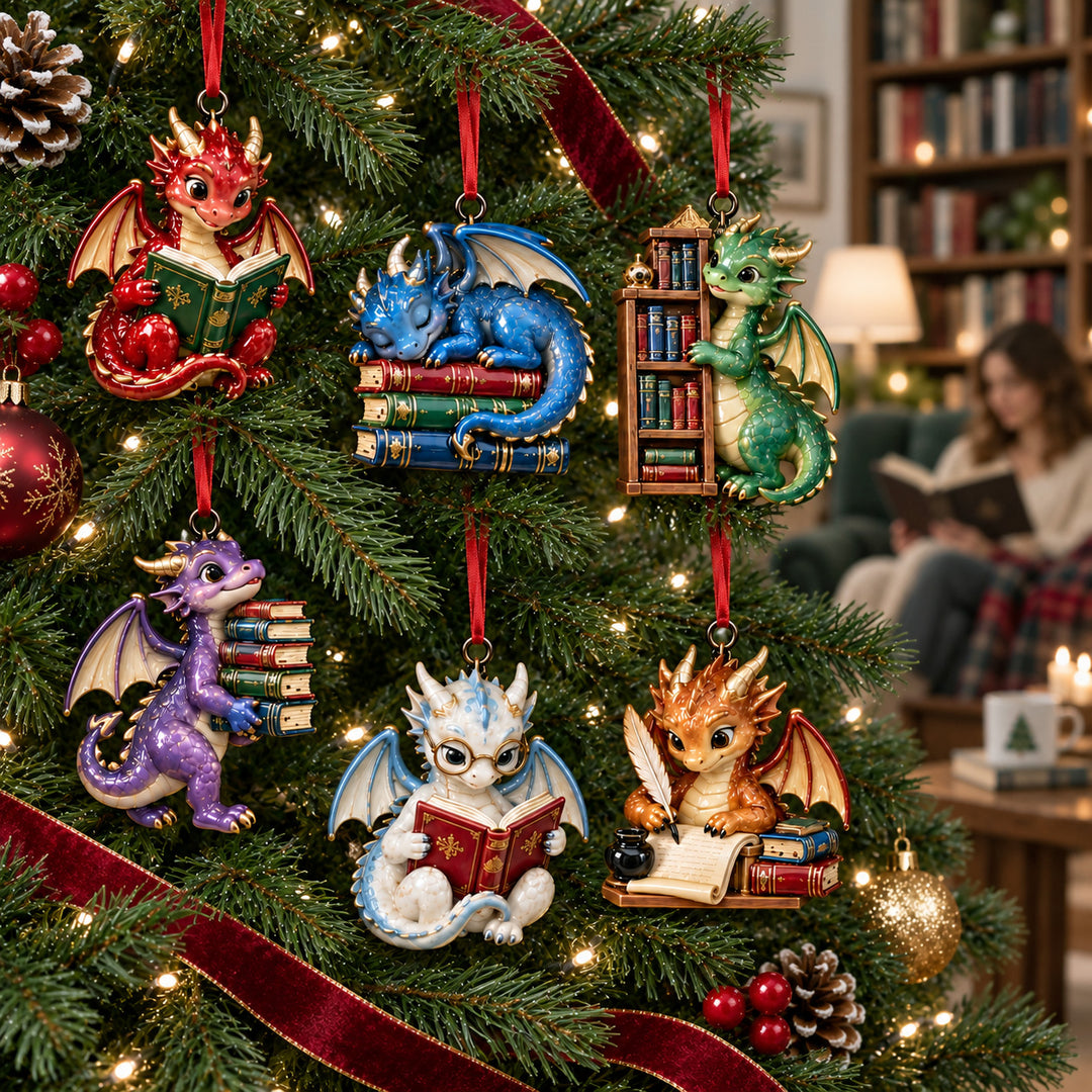 Dragon Library Ornament Gift Set NCU0HT137
