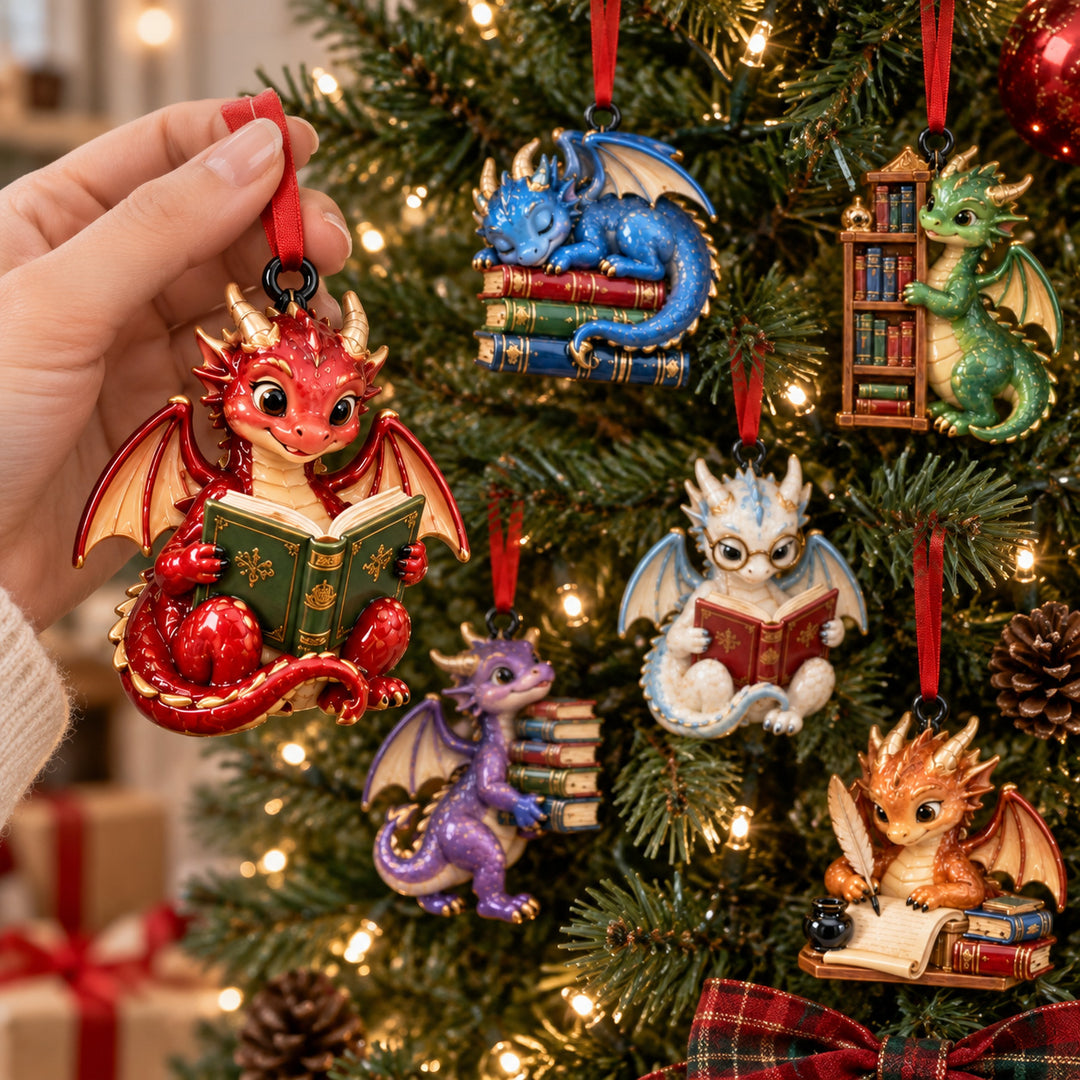 Dragon Library Ornament Gift Set NCU0HT137