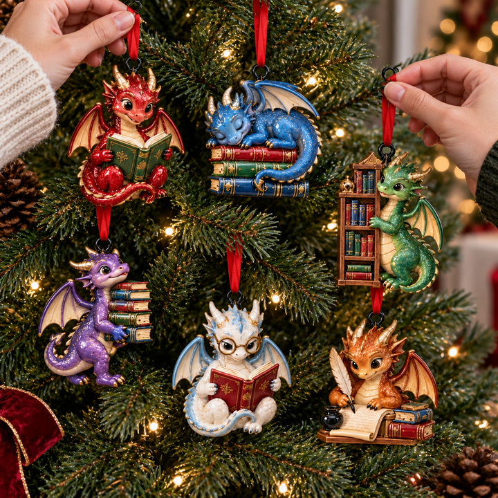 Dragon Library Ornament Gift Set NCU0HT137