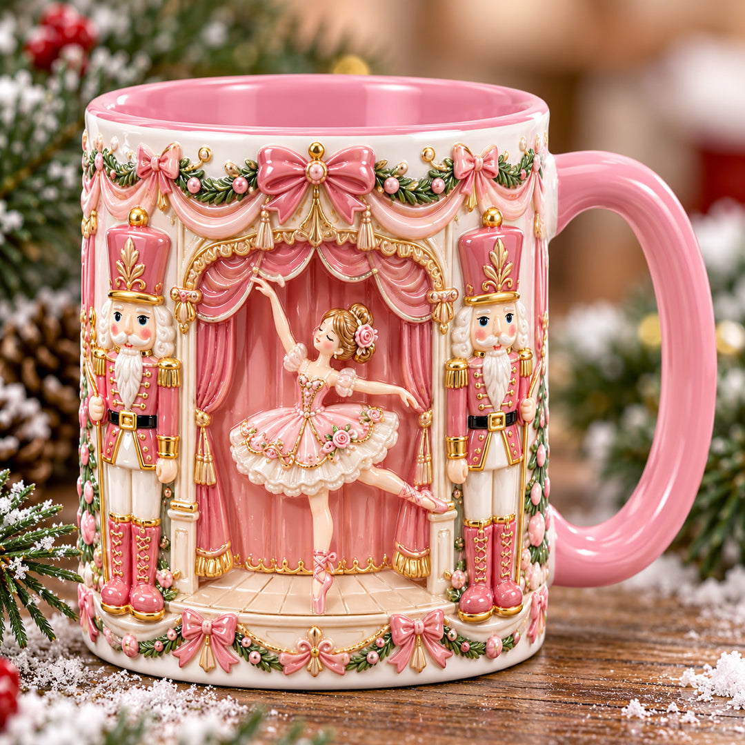 Dreamy Nutcracker Christmas 3D Effect Printed Accent Mug NCU0HT306