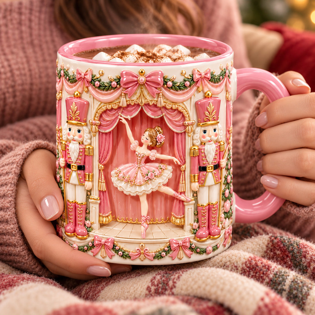 Dreamy Nutcracker Christmas 3D Effect Printed Accent Mug NCU0HT306