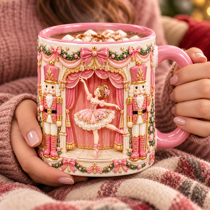Dreamy Nutcracker Christmas 3D Effect Printed Accent Mug NCU0HT306