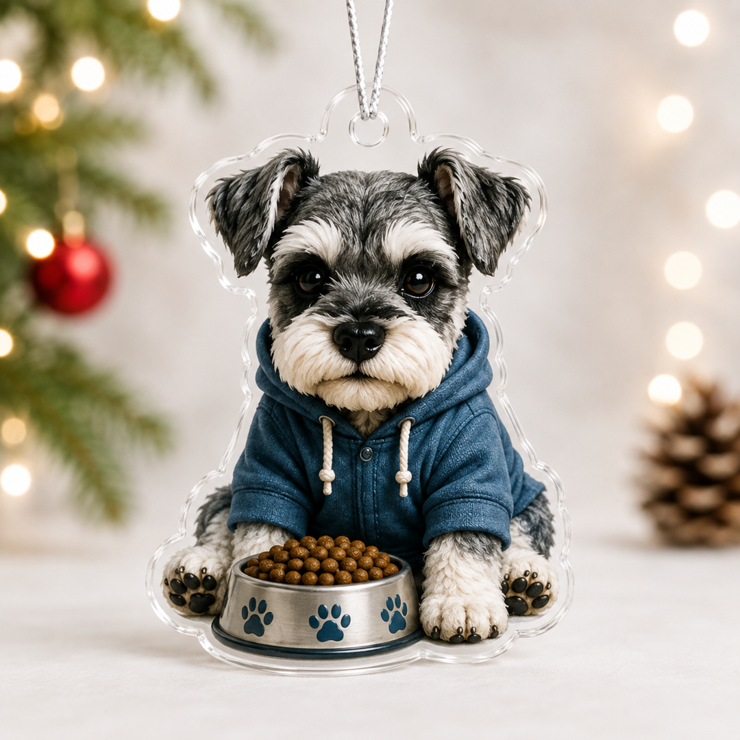 Eating Schnauzer Mica Ornament NCU0NT073