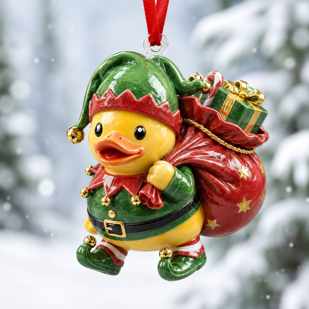 Elf Rubber Duck Mica Ornament NCU0HT051