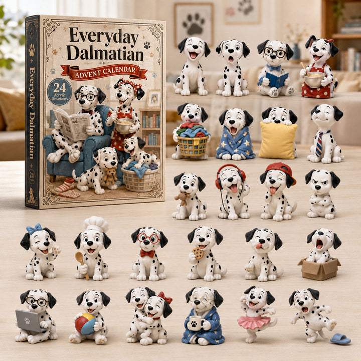 CHRISMAST KICKOFF 40% OFF - Everyday Dalmatian Advent Calendar 2026 - 24-Day Festive Countdown, Acrylic Charms Blind Box - Gift For Dog Lovers AC0TH125