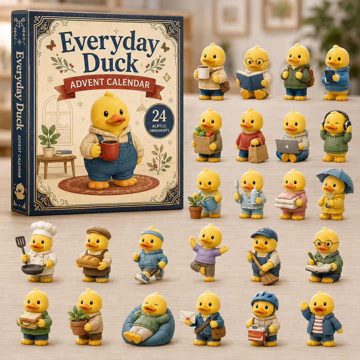 CHRISTMAS KICKOFF 40% OFF - Everyday Duck Advent Calendar 2026 - 24-Day Festive Countdown, Acrylic Charms Blind Box - Gift For Duck Lovers AC0NT189
