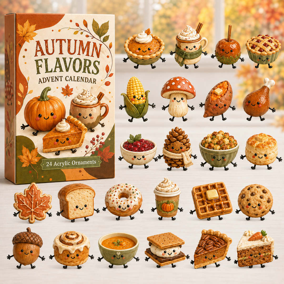 FALL KICKOFF 40% OFF - Autumn Flavors Advent Calendar 2026 - 24 Day Festive Countdown, Acrylic Charms Blind Box - Gift For Family & Friends