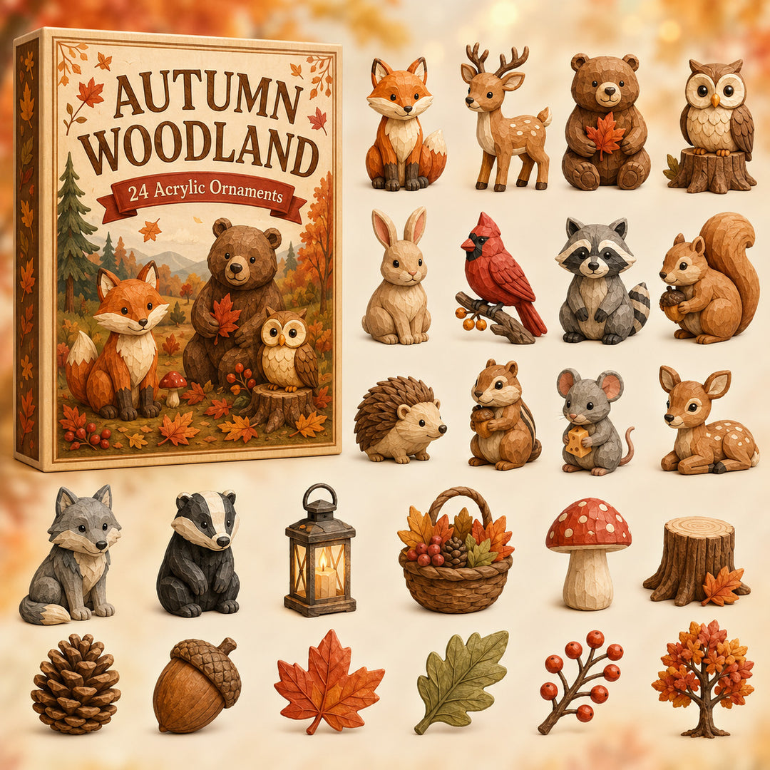 FALL SEASON KICKOFF 40% OFF - Autumn Woodland Advent Calendar 2026 - 24-Day Festive Countdown, Acrylic Charms Blind Box - Gift For Woodland Lovers, Family Members