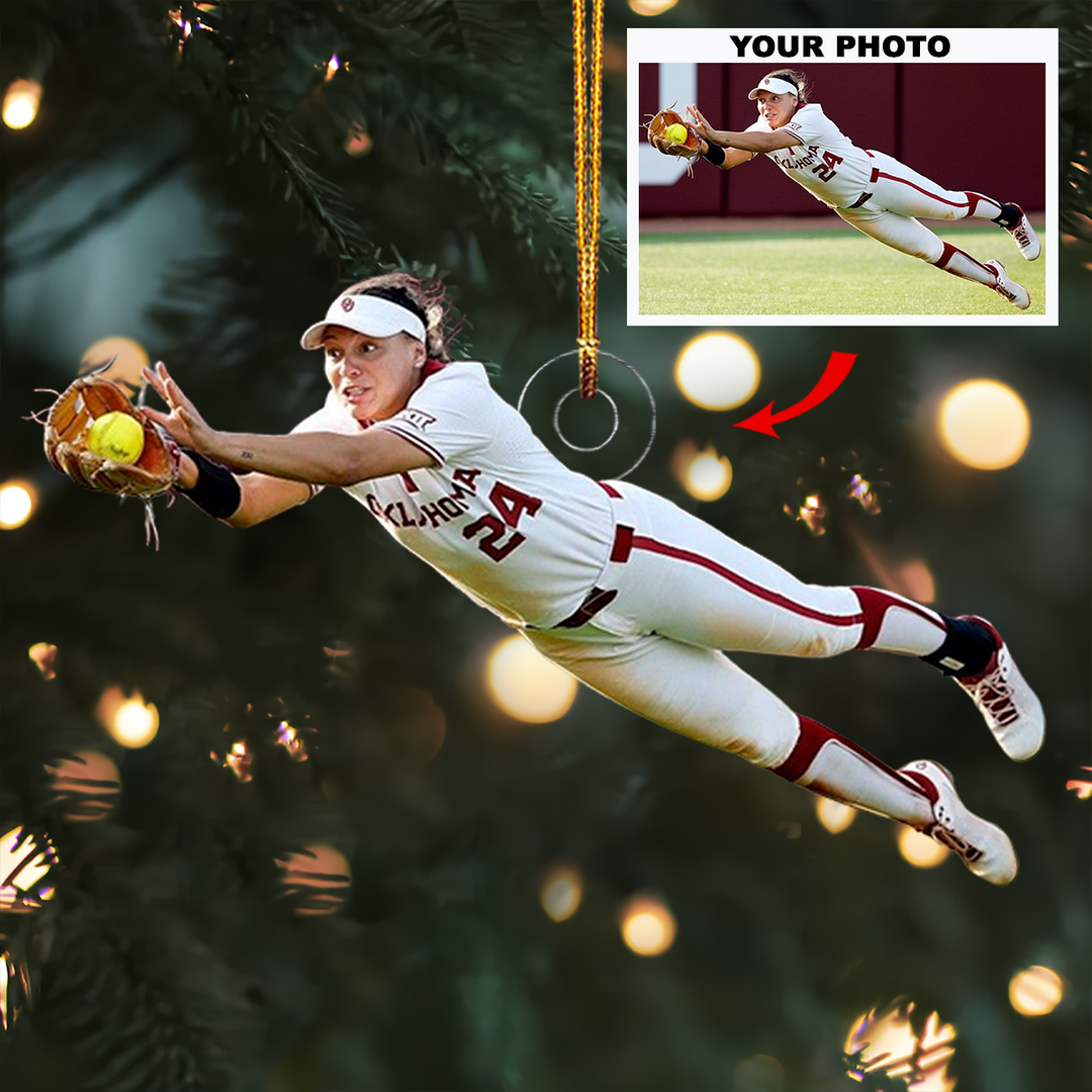 Fielding Focus - Personalized Photo Mica Ornament - Christmas Gift For Baseball Players, Baseball Lovers