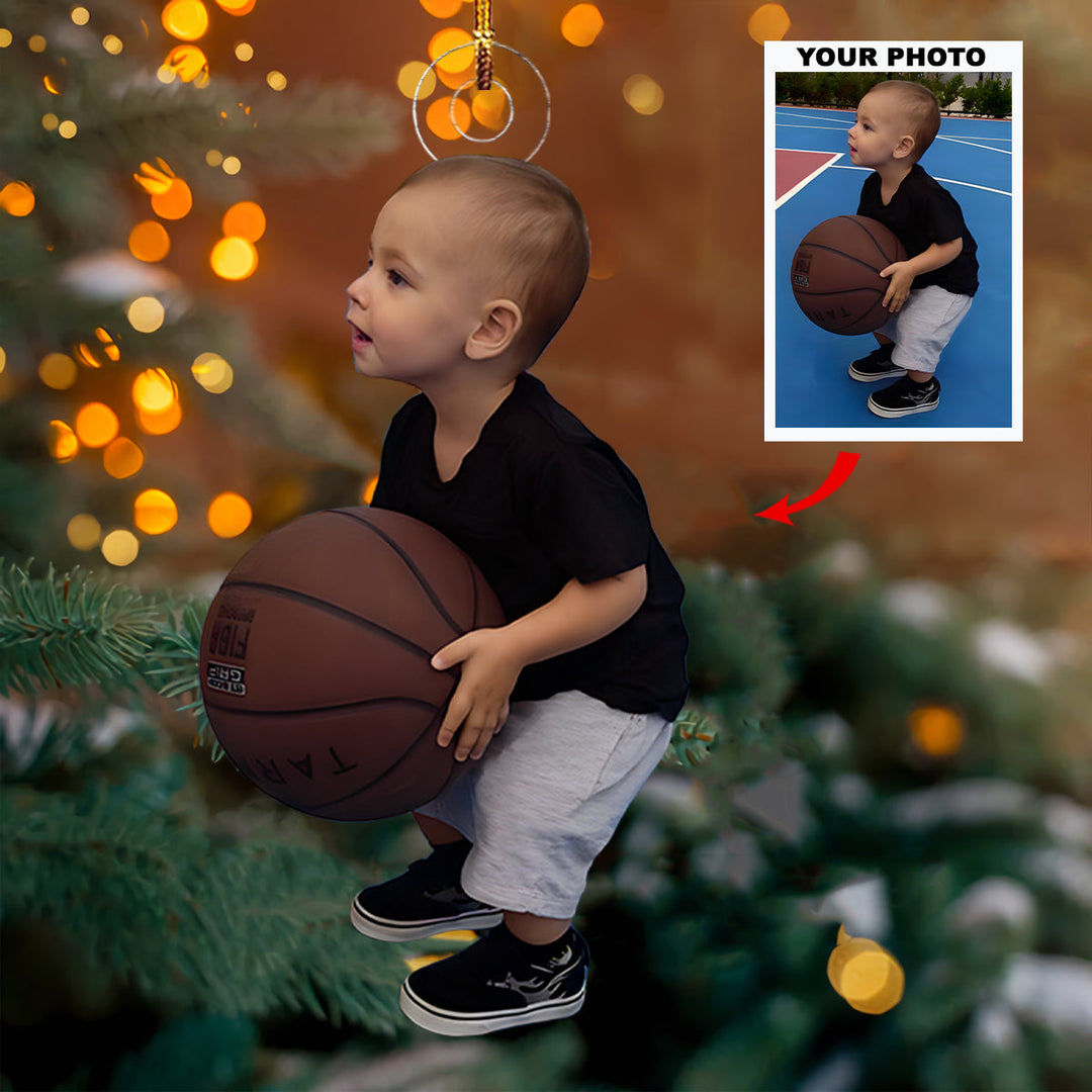 Future Pro - Personalized Photo Mica Ornament - Christmas Gift For Basketball Players, Basketball Lovers