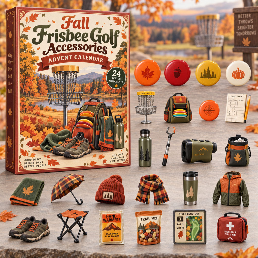FALL KICKOFF 40% OFF - Fall Frisbee Golf Advent Calendar 2026 - 24-Day Festive Countdown, Acrylic Charms Blind Box - Gift For Frisbee Golf Lovers AC0NT251