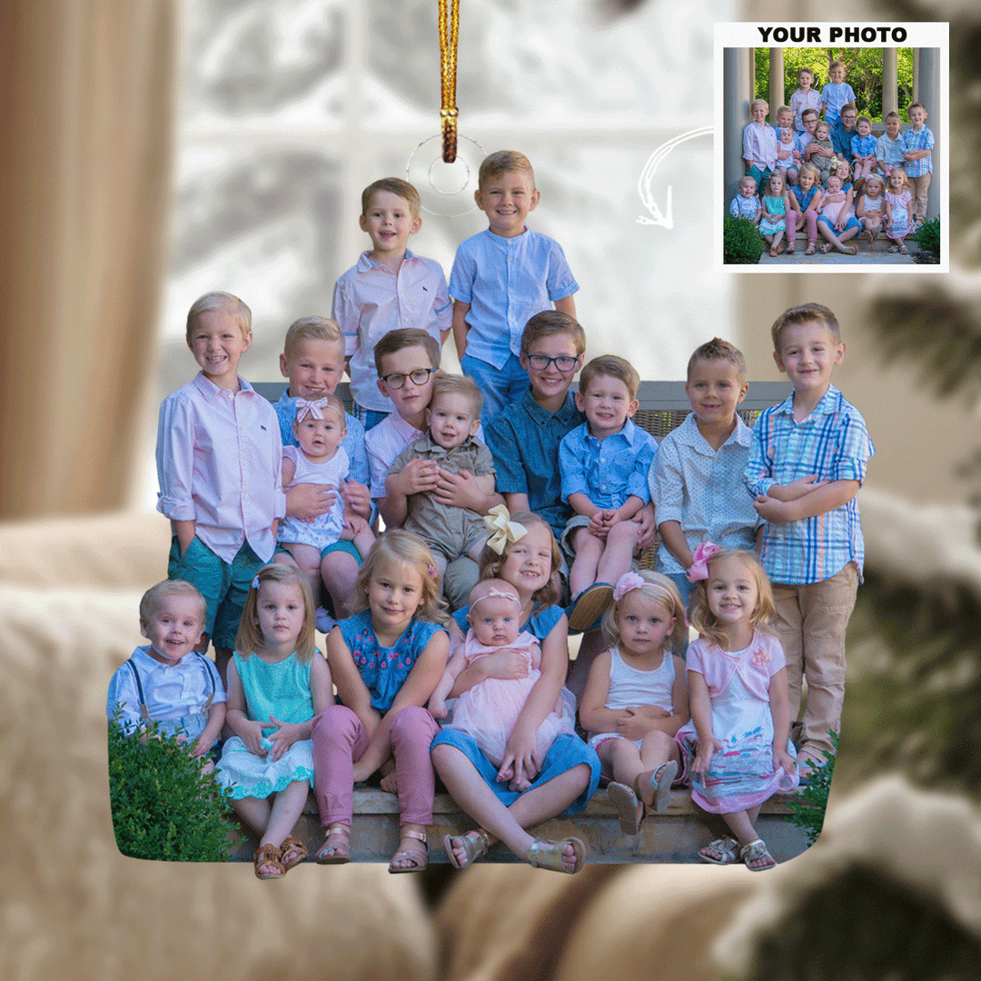 Family Love - Personalized Photo Mica Ornament - Gift For Family Members