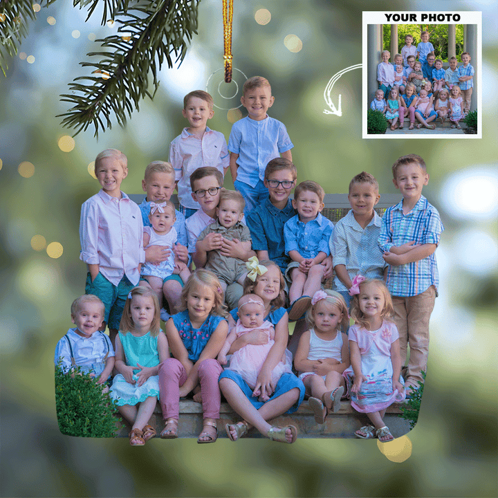 Family Love - Personalized Photo Mica Ornament - Gift For Family Members