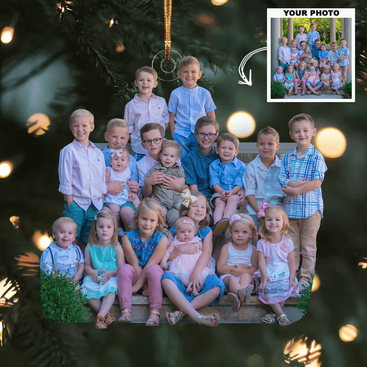 Family Love - Personalized Photo Mica Ornament - Gift For Family Members