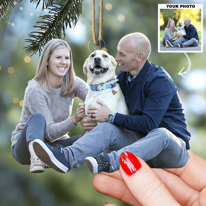 Family Moments - Personalized Photo Mica Ornament - Gift For Couple, Family, Family Members
