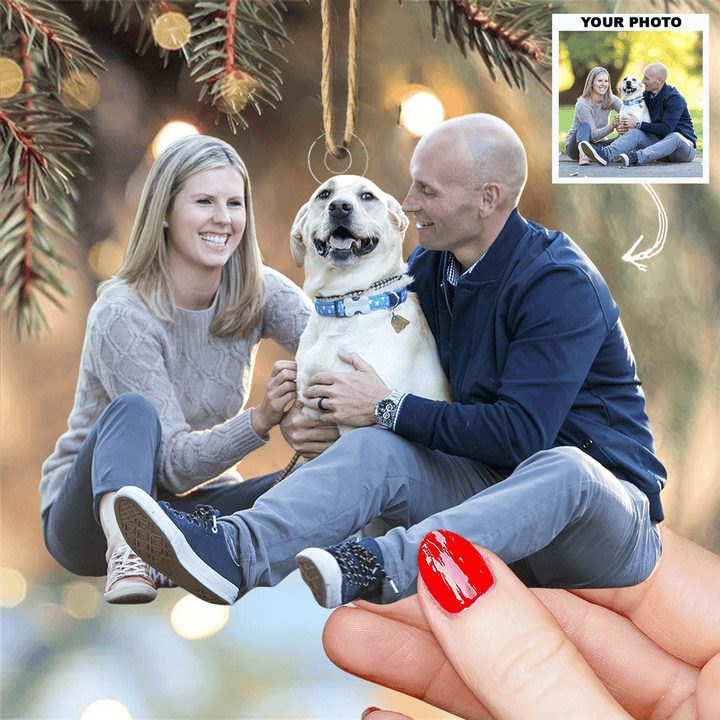 Family Moments - Personalized Photo Mica Ornament - Gift For Couple, Family, Family Members