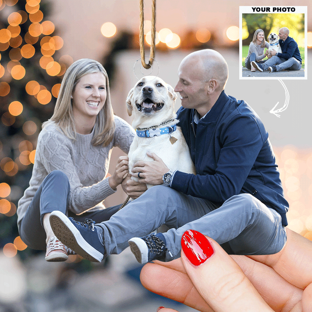 Family Moments - Personalized Photo Mica Ornament - Gift For Couple, Family, Family Members
