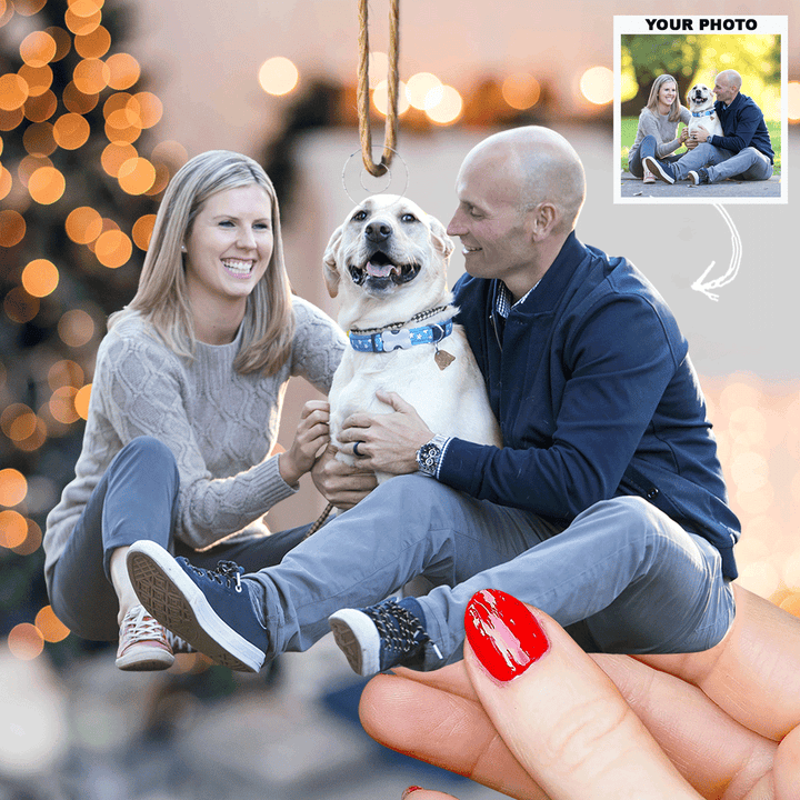 Family Moments - Personalized Photo Mica Ornament - Gift For Couple, Family, Family Members