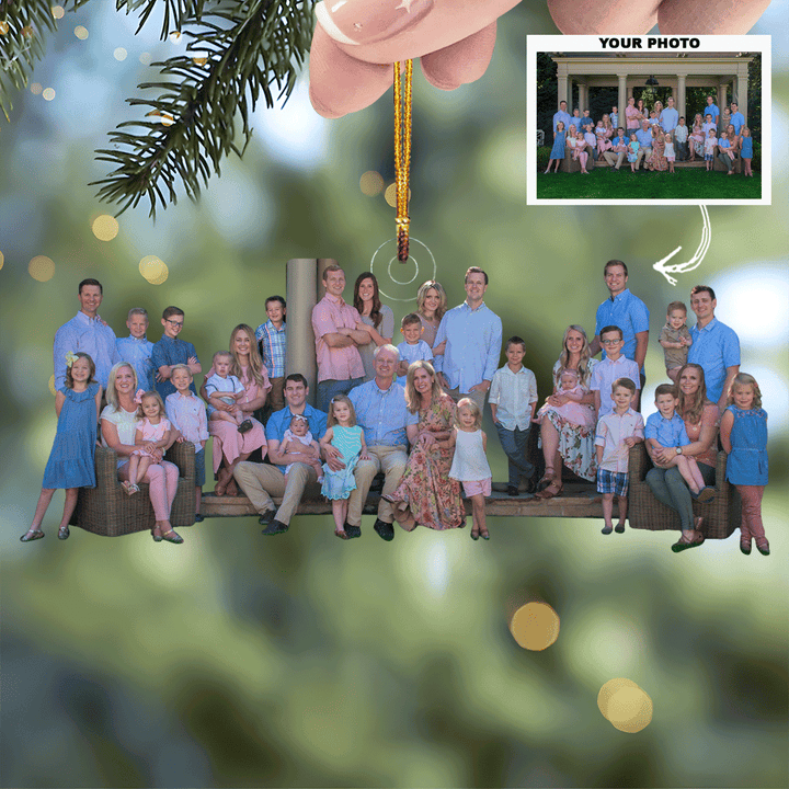 Family Reunion - Personalized Photo Mica Ornament - Gift For Family Members