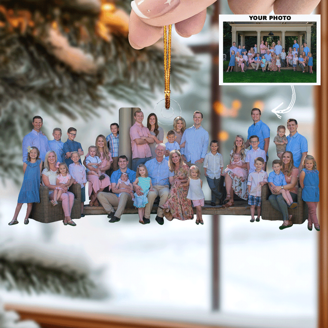 Family Reunion - Personalized Photo Mica Ornament - Gift For Family Members