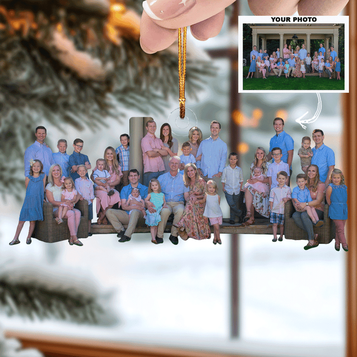 Family Reunion - Personalized Photo Mica Ornament - Gift For Family Members