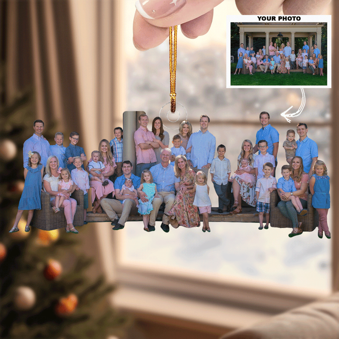 Family Reunion - Personalized Photo Mica Ornament - Gift For Family Members