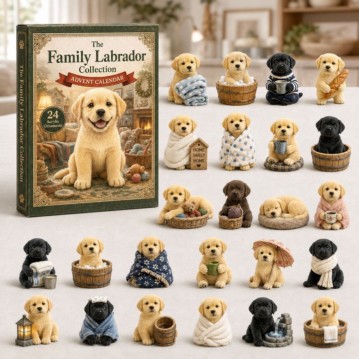 CHRISTMAS KICKOFF 40% OFF - Family Labrador Advent Calendar 2026 - 24-Day Festive Countdown, Acrylic Charms Blind Box - Gift For Labrador Lovers AC0TH025