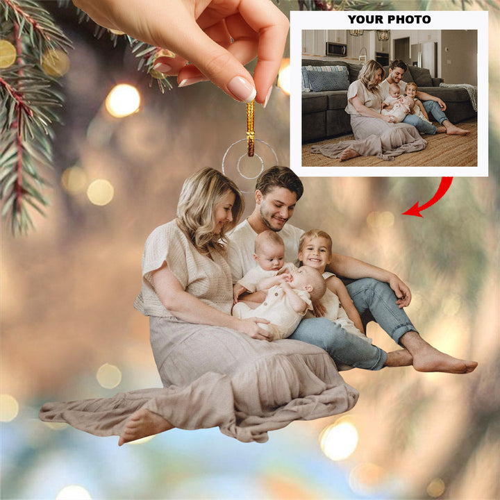 Family Love Togetherness - Personalized Photo Mica Ornament - Christmas Gift For Family Members