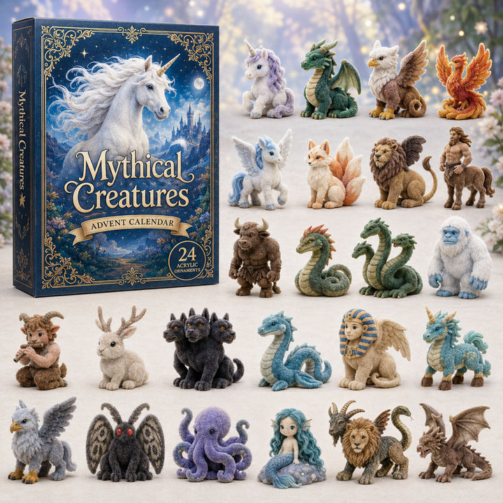 CHRISTMAS KICKOFF 40% OFF - Fantasy Creatures Advent Calendar 2026 - 24-Day Festive Countdown, Acrylic Charms Blind Box - Gift For Fantasy Lovers AC0HA024