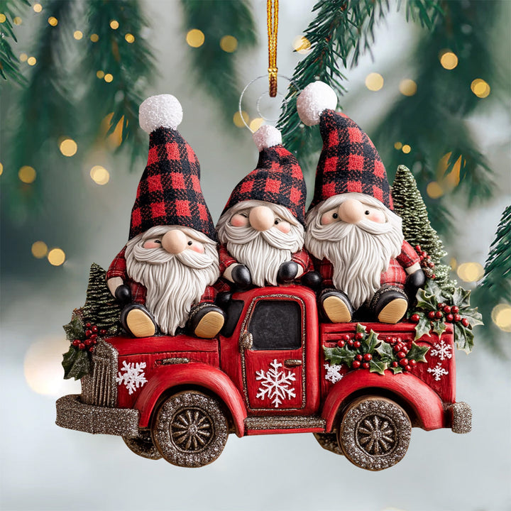 Festive Gnome Delight - Mica Ornament NCU0PD224