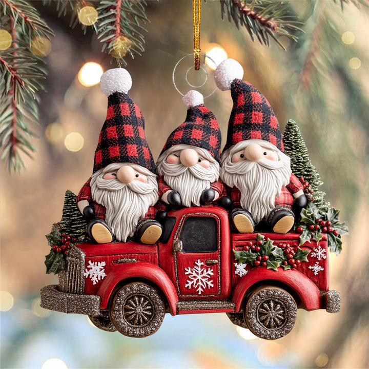 Festive Gnome Delight - Mica Ornament NCU0PD224