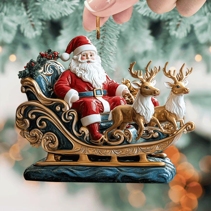 Festive Santa Delight - Mica Ornament NCU0PD212