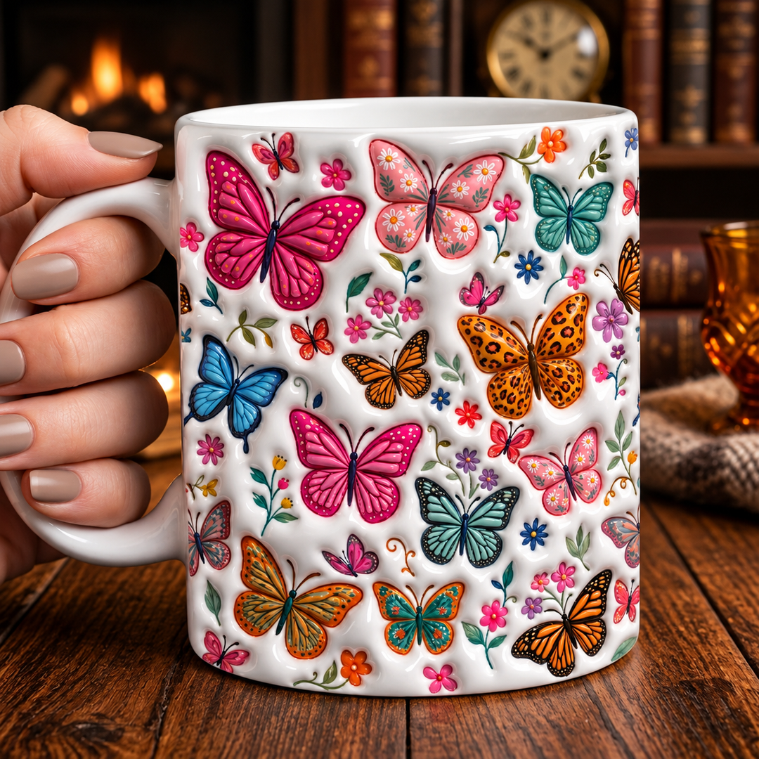 Festive Wings 3D Effect Printed Ceramic Mug NCU0TL002