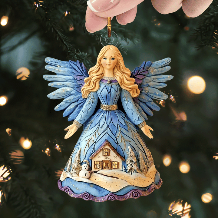 Festive Angel Delight - Mica Ornament NCU0PD209