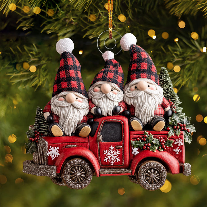 Festive Gnome Delight - Mica Ornament NCU0PD224