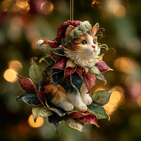 Festive Kitty Glow Mica Ornament NCU0DH264