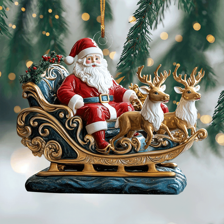Festive Santa Delight - Mica Ornament NCU0PD212