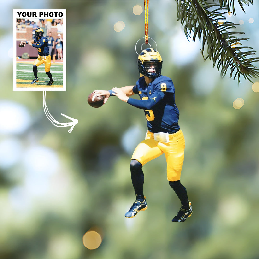 Field Legend - Personalized Photo Mica Ornament - Christmas Gift For Sport Lovers