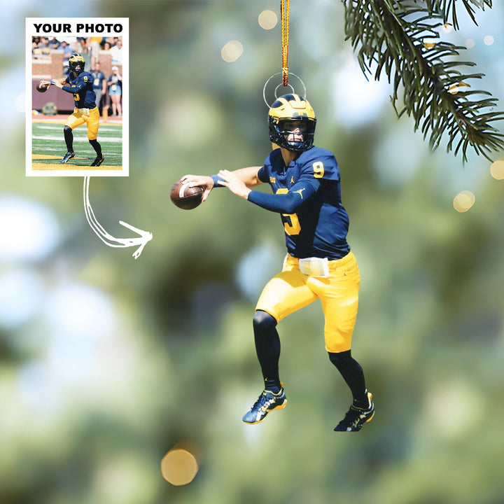 Field Legend - Personalized Photo Mica Ornament - Christmas Gift For Sport Lovers