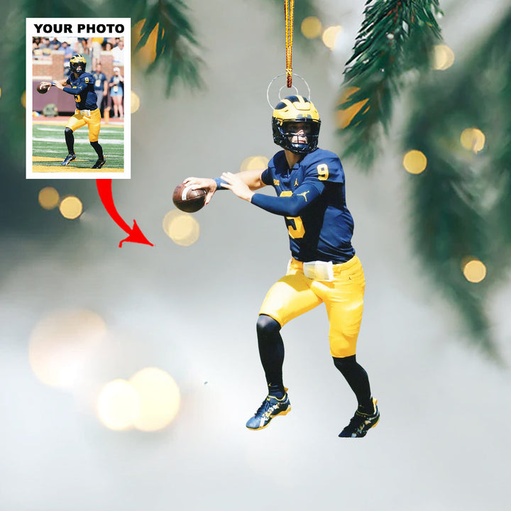 Field Legend - Personalized Photo Mica Ornament - Christmas Gift For Sport Lovers