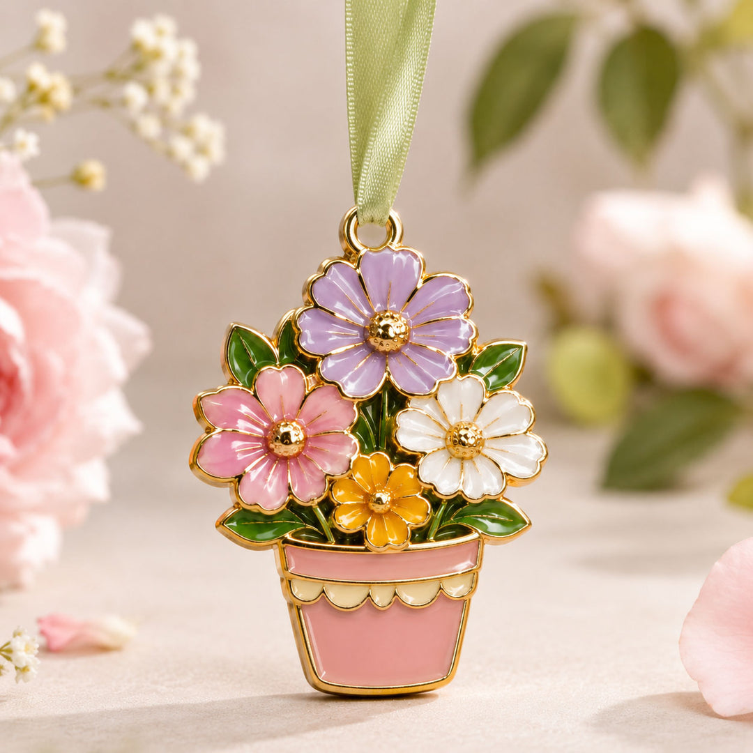 Flower Pot Mica Ornament NCU0TM014