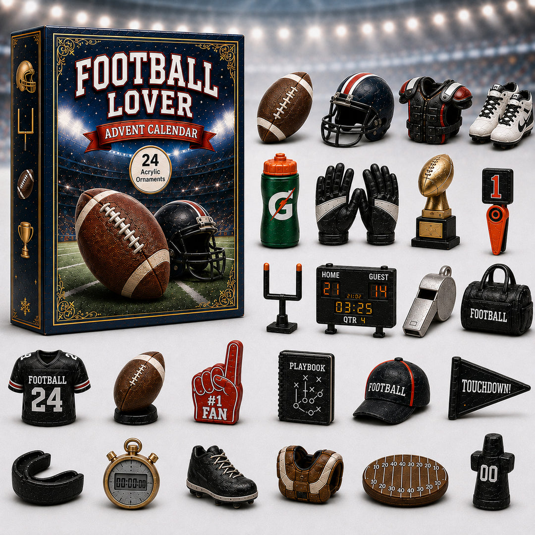 CHRISTMAS KICKOFF 40% OFF - Football Lover Advent Calendar 2026 - 24-Day Festive Countdown, Acrylic Charms Blind Box - Gift For Sports Lovers
