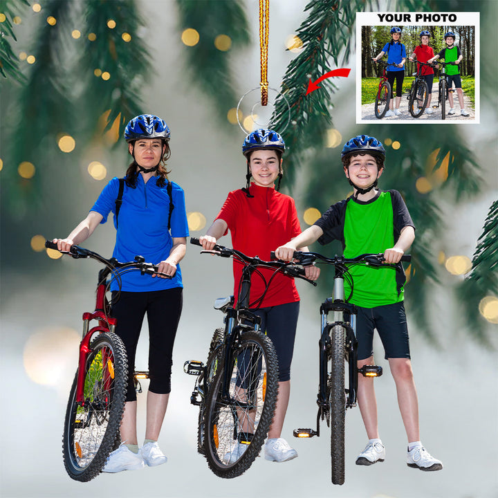 Forest Path - Personalized Photo Mica Ornament - Gift For Besties, Friends