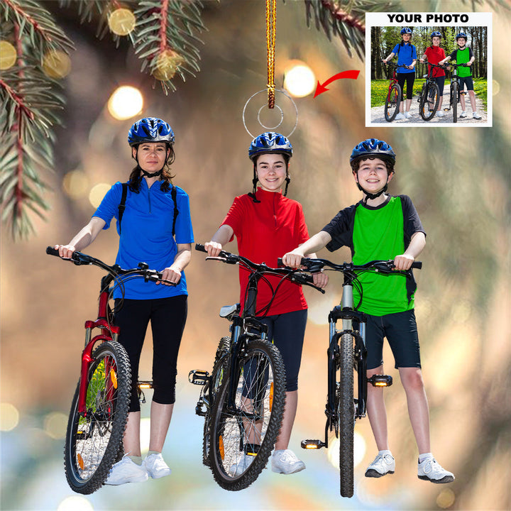 Forest Path - Personalized Photo Mica Ornament - Gift For Besties, Friends