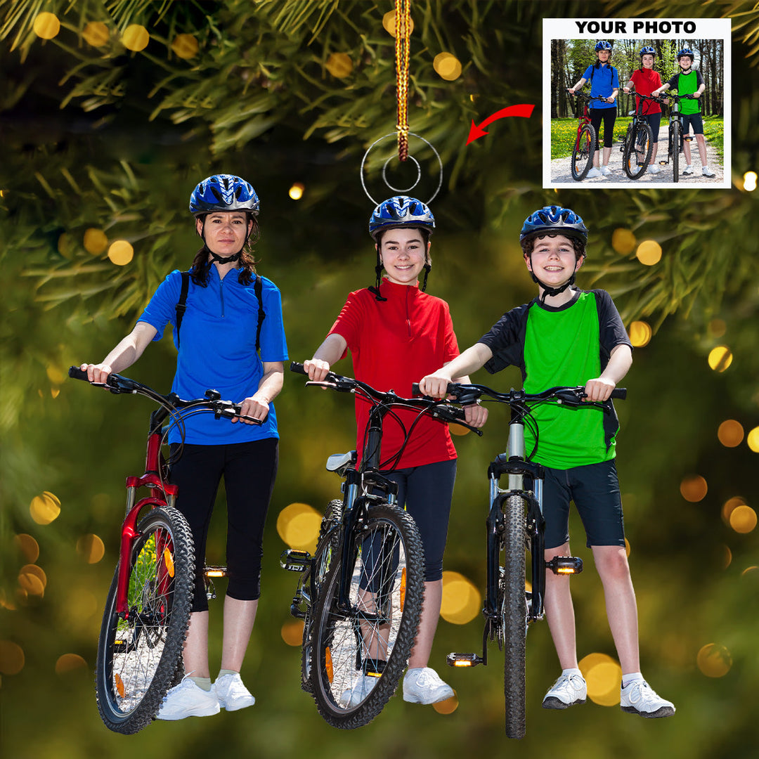 Forest Path - Personalized Photo Mica Ornament - Gift For Besties, Friends