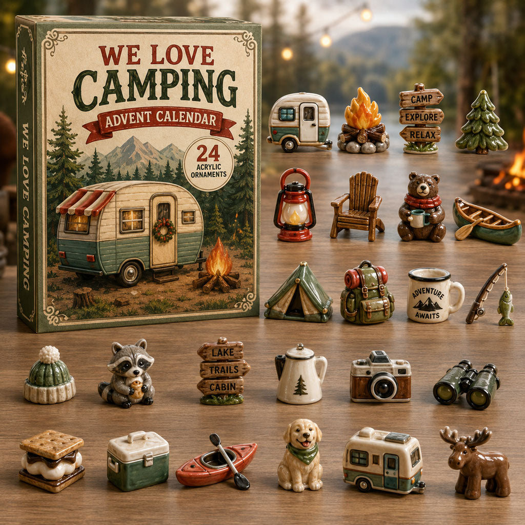 CHRISTMAS KICKOFF 40% OFF - Forest Camp Advent Calendar 2026 - 24-Day Festive Countdown, Acrylic Charms Blind Box - Gift For Campers